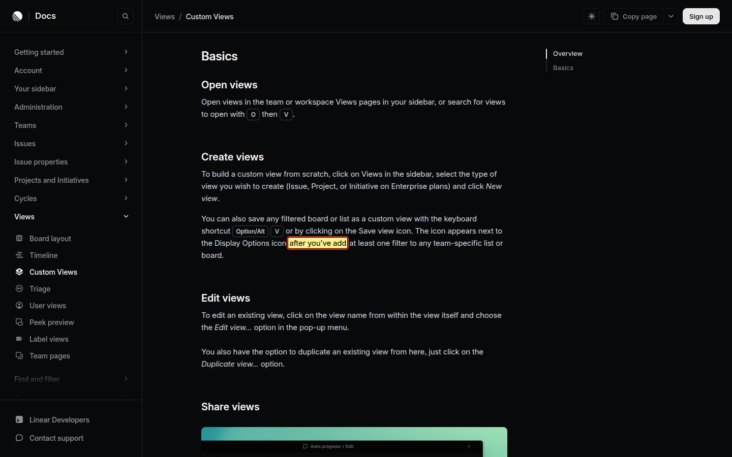 Issue screenshot